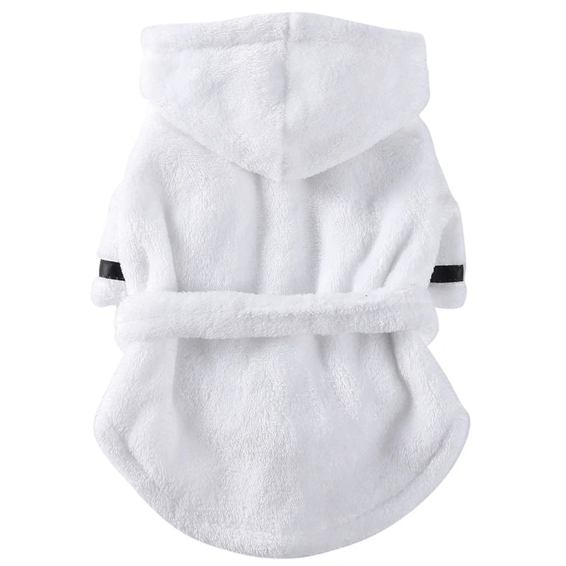 Pet Dog Towel Pajama with Hood Thickened Luxury Dog Bathrobe Quick Drying and Super Absorbent Dog Towel Puppy Shower Gown