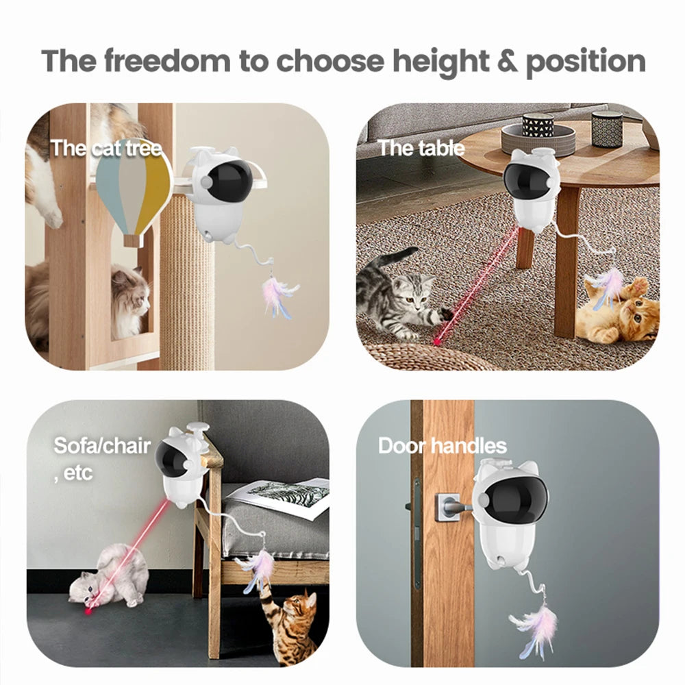 Intelligent Cat Laser Toy With Strong Screw Automatic Random Moving Toys for Cats Kittens Dogs Cat Red Dot Exercising