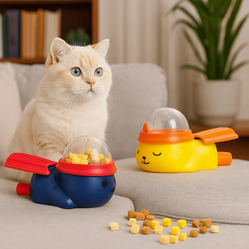 Cartoon Dog Puzzle Feeder Plastic Rotating Pet Interactive Colorful Press Dog Food Dispenser Pet Intelligence Exercise