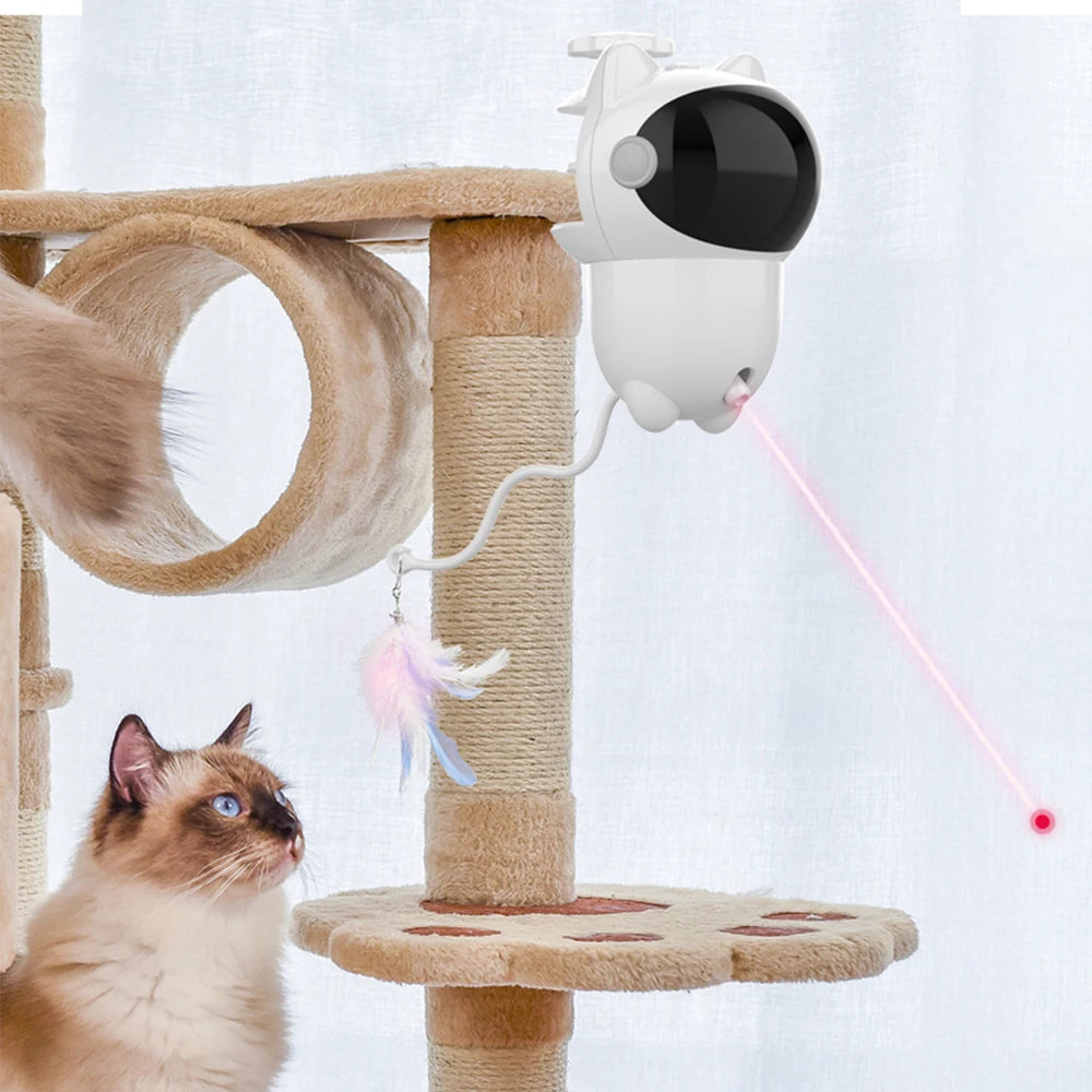 Intelligent Cat Laser Toy With Strong Screw Automatic Random Moving Toys for Cats Kittens Dogs Cat Red Dot Exercising
